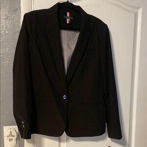 Tommy Hilfiger Black Blazer with Striped Lining